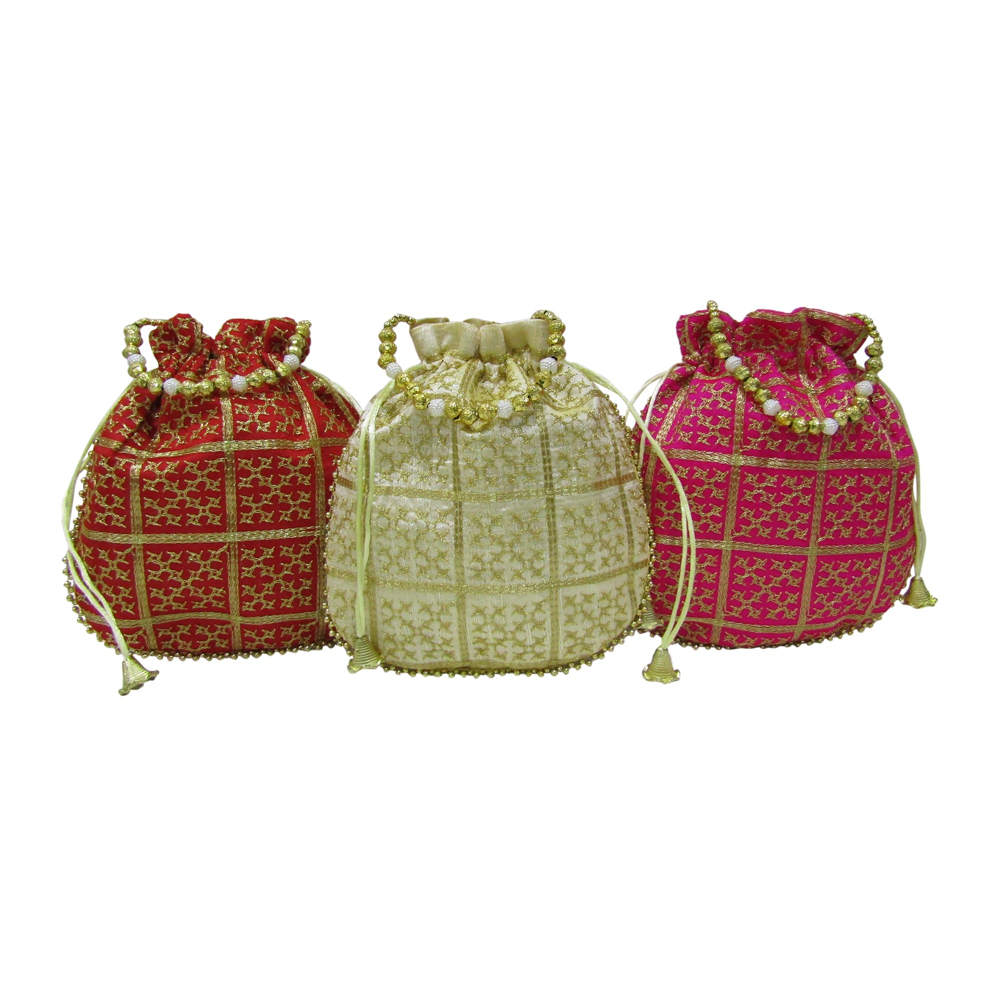 Purple Pink Vintage Checks Embroidery Potli Bag Return Gifts For Women Bulk Wedding Favors Potli Purse For Return Gifts For Mehandi, Shagun, Haldi, Baby Shower, Guest (Pack Of 24 Pcs) (B0CBG4RZZC) Amazon Price History, Amazon Price Tracker