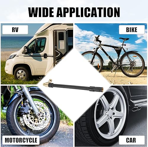 Miniatura 6 de X AUTOHAUX Inflador de neumáticos de 6 pulgadas, adaptador de manguera de bomba de aire, extensión de bloqueo de conexión de tubo de portabrocas