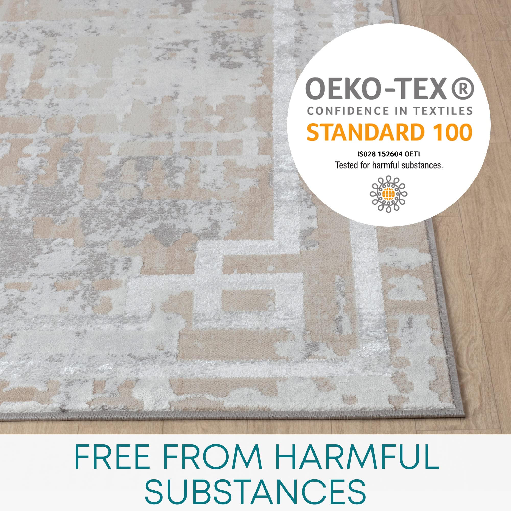 Livabliss Martina Taza Abstract Rug, Area Rugs Living Room 120x170 cm, Dining Room, Lounge, Kitchen, Bedroom - Image 3