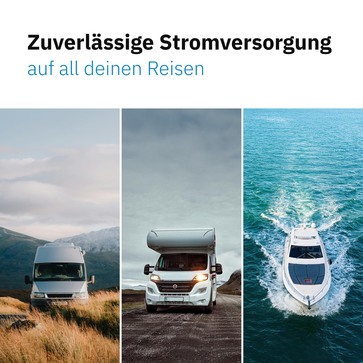 ECTIVE - AGM Semi Cycle Batterie SC95 12V 95Ah 800A - Starterbatterie & Versorgungsbatterie wartungsfrei - VRLA Start- & Aufbaubatterie für Autos, Boote, Van, Camper