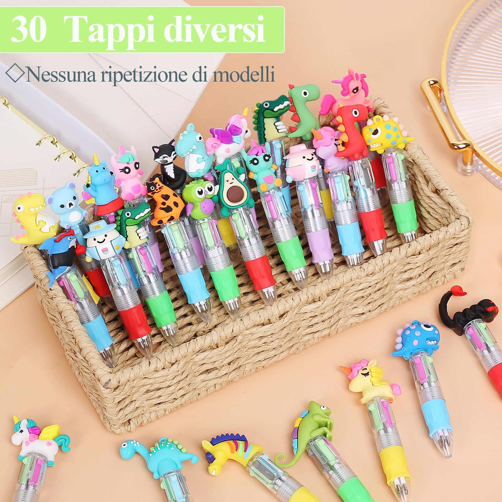 Gudotra 30 Penne Regalini Fine Festa Compleanno Multicolore Bambini Gadget Compleanno Bambini Penne Gel Colorate (30)