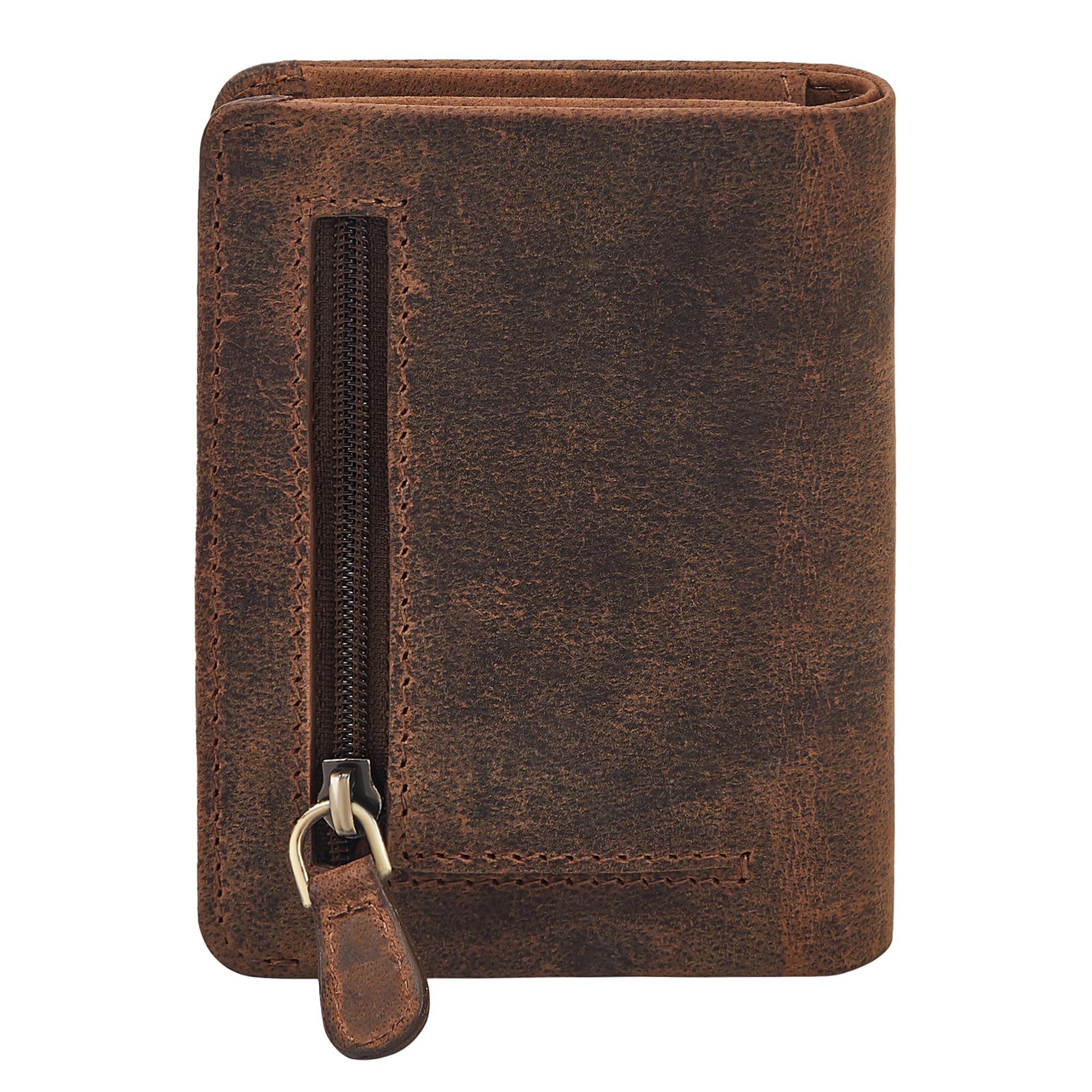 STILORD "Ledo Porte Carte en Cuir Véritable Mini Etui Carte élégant Portefeuille Cuir Protection RFID Femme Homme Porte Monnaie Slim Wallet Card Holder Pochette Carte Couleur:Avani - Marron