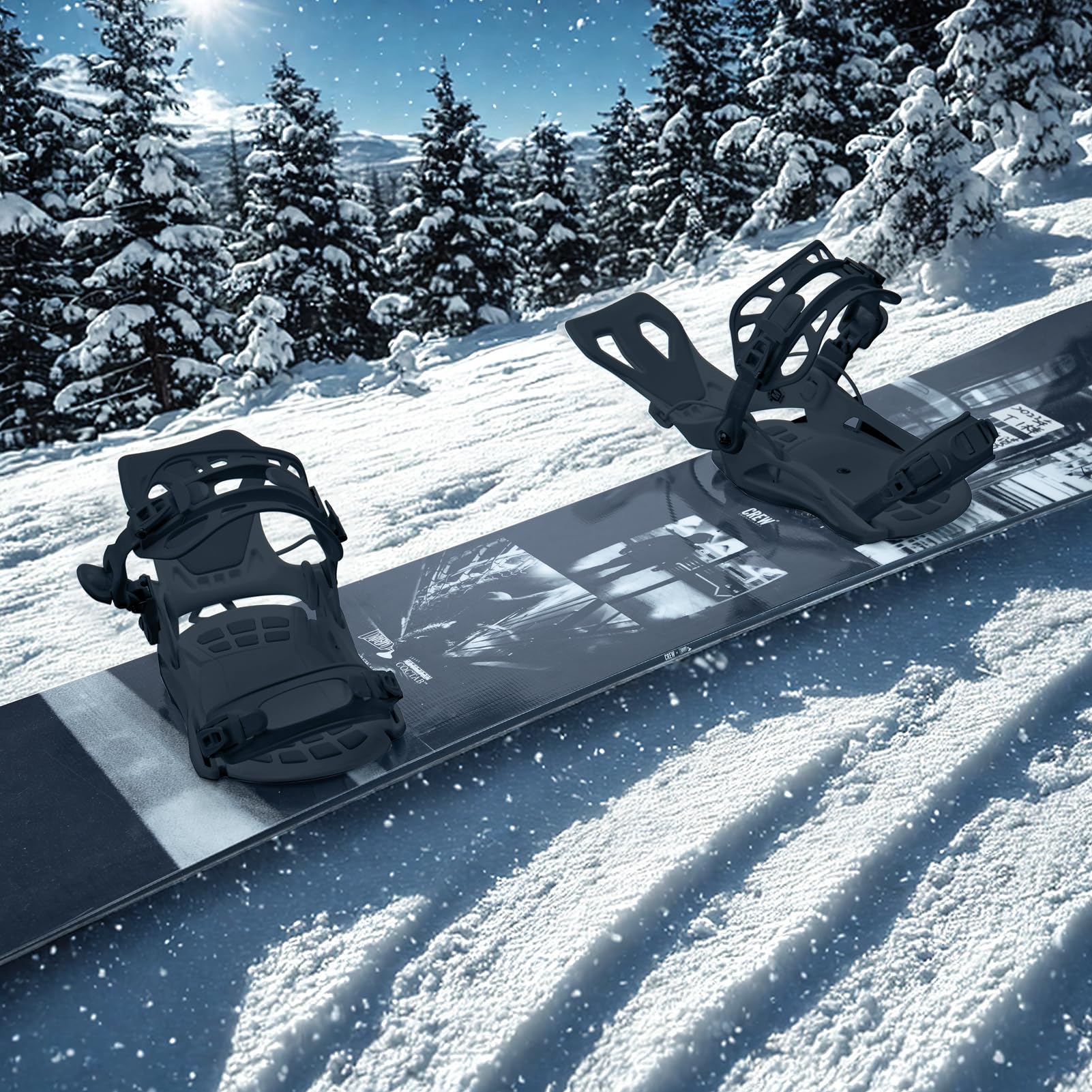 XCMAN Attacco per snowboard posteriore, leggero, con ingresso posteriore, per uomini e donne, facile da mettere e togliere