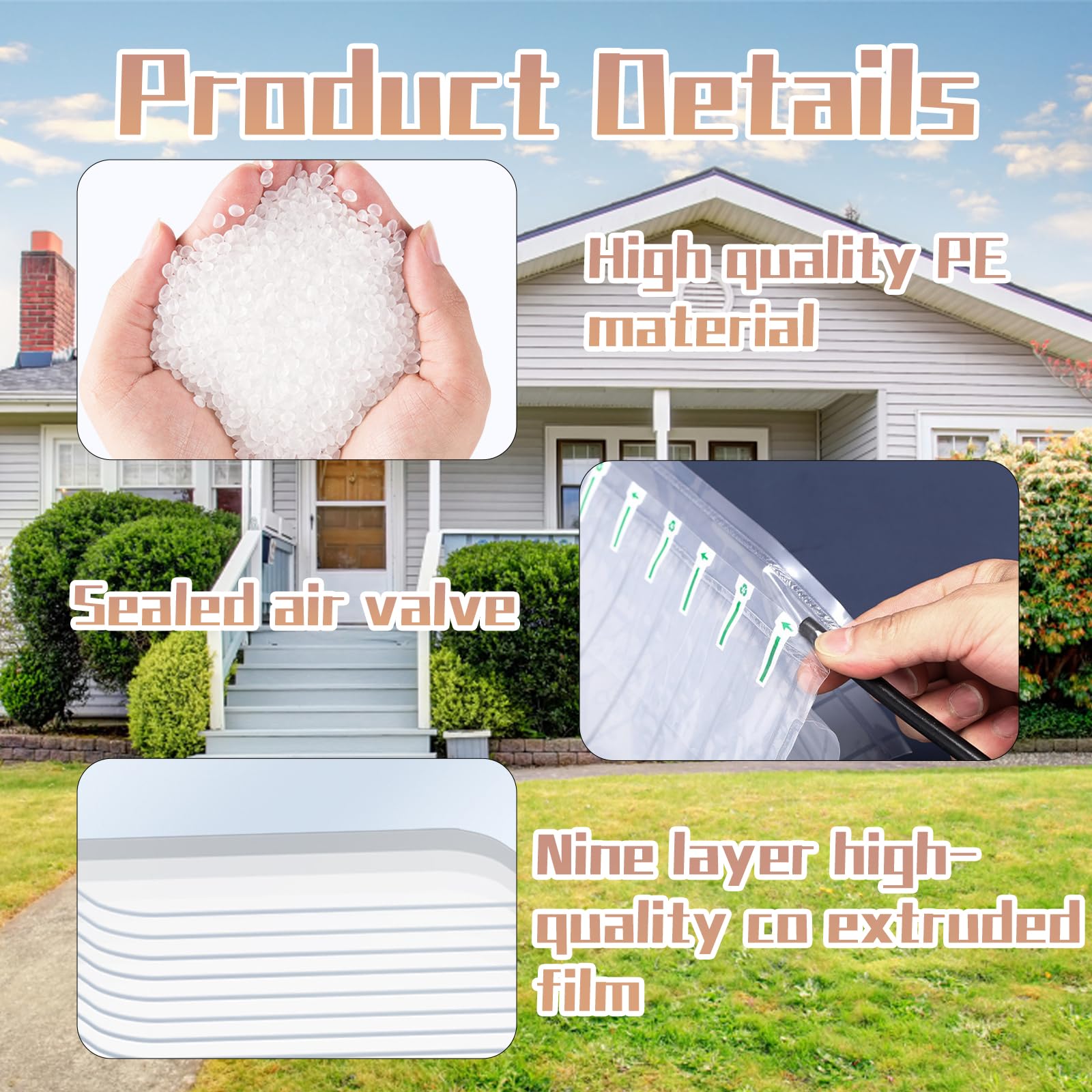 21-Piece Bubble Wrap, Air Column Cushion Set including Pump for Wine Bottle Protection Travel and Fragile Item Shipping - Image 3