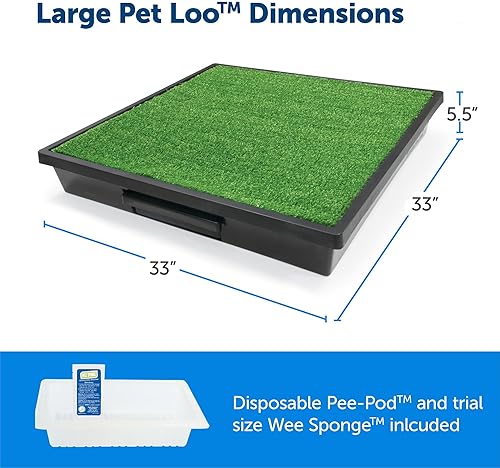 Miniatura 6 de PetSafe Pet Loo Portable Outdoor or Indoor Dog Potty - Reusable Dog Grass Pad with Tray - Alternative to Puppy Pad - Artificial Grass - Great for