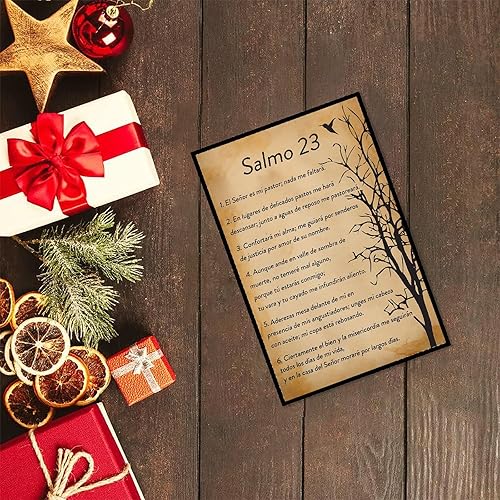 Miniatura 7 de Bmotaso Salmo 23 En Español Para Pared Versículo de la Biblia Arte de Pared Escritura Escritura Bíblica Salmo 23 Pintura en lienzo Sala de oración