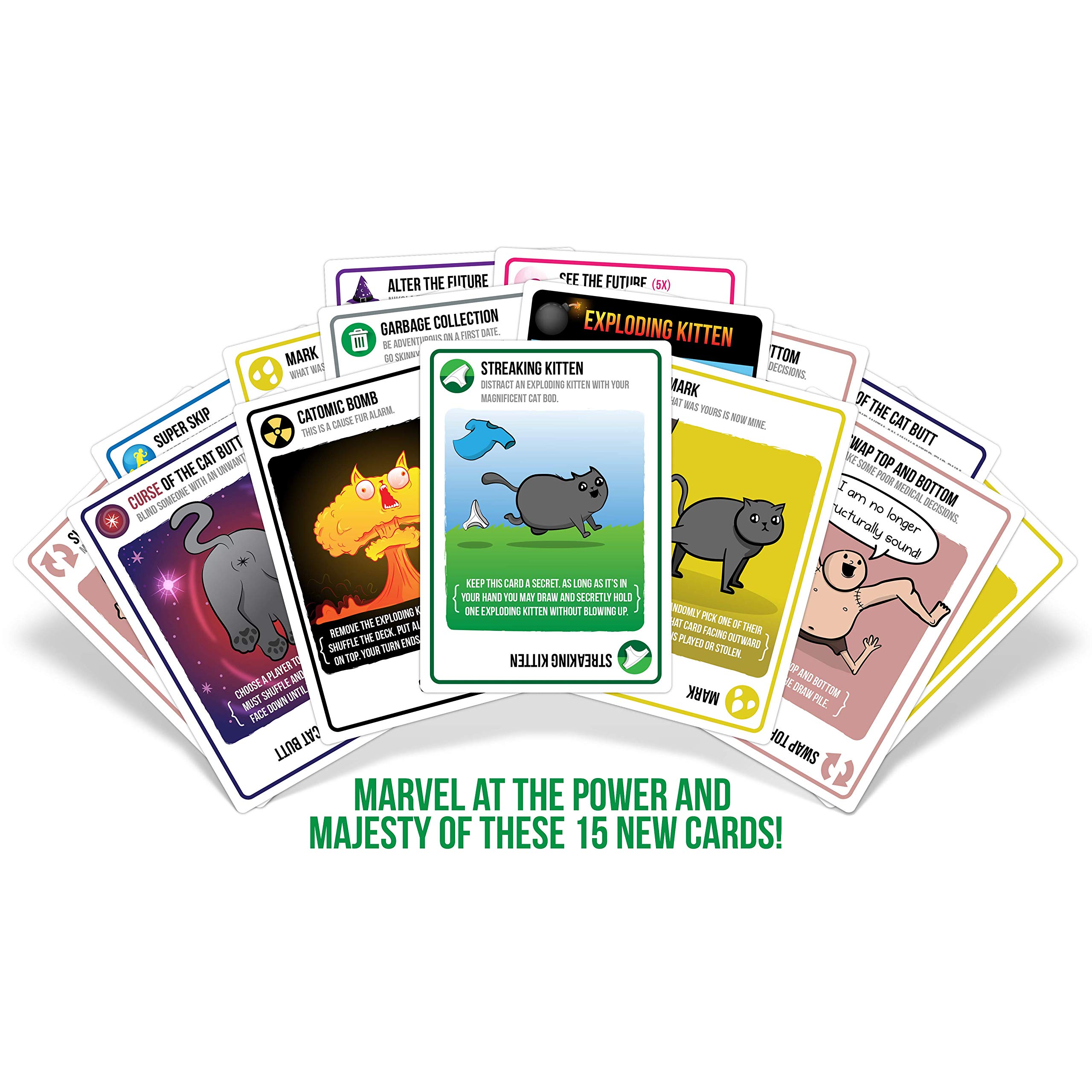 Exploding Kittens Juego Paquete de Fiesta Juega con hasta 10 Jugadores! Juego de Cartas en Inglés + This is The Second Expansion, Barraja de Cartas