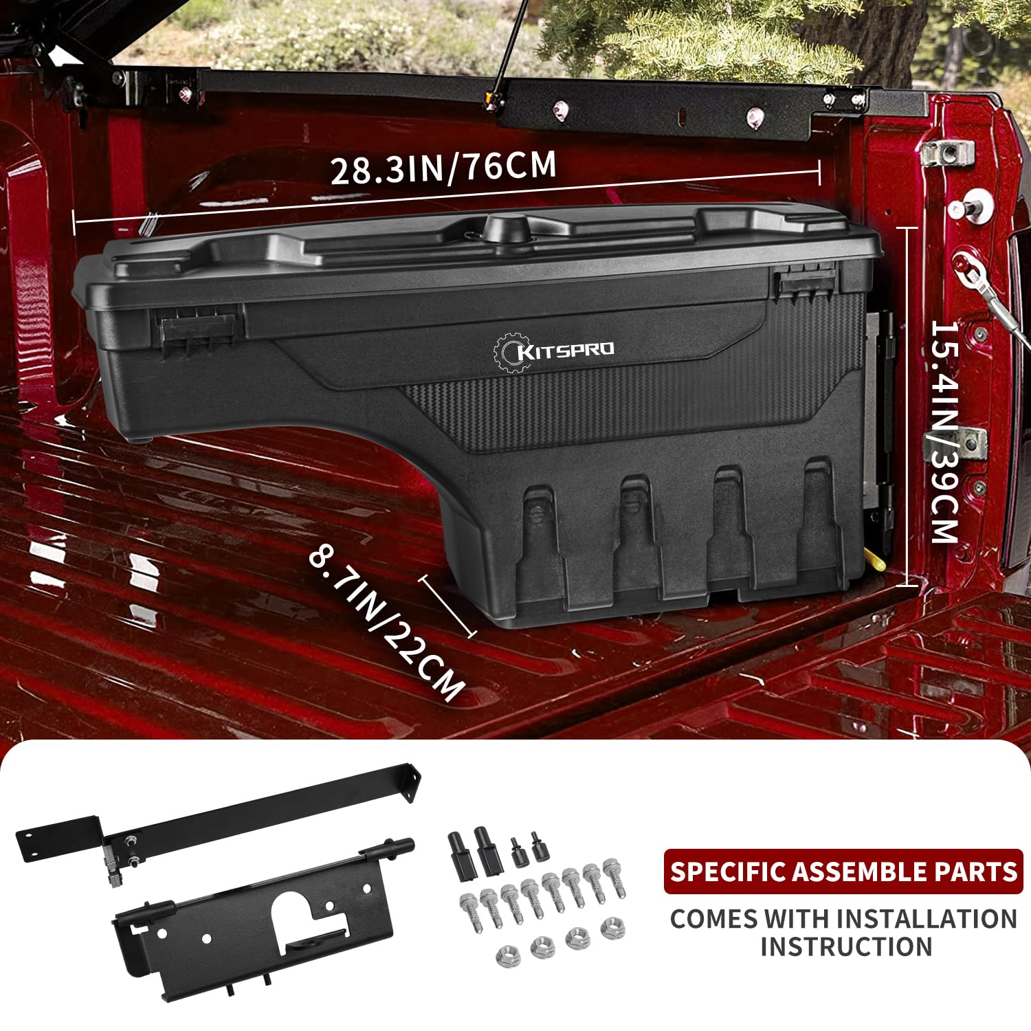KitsPro Truck Bed Tool Box For 20022018 Dodge Ram 1500