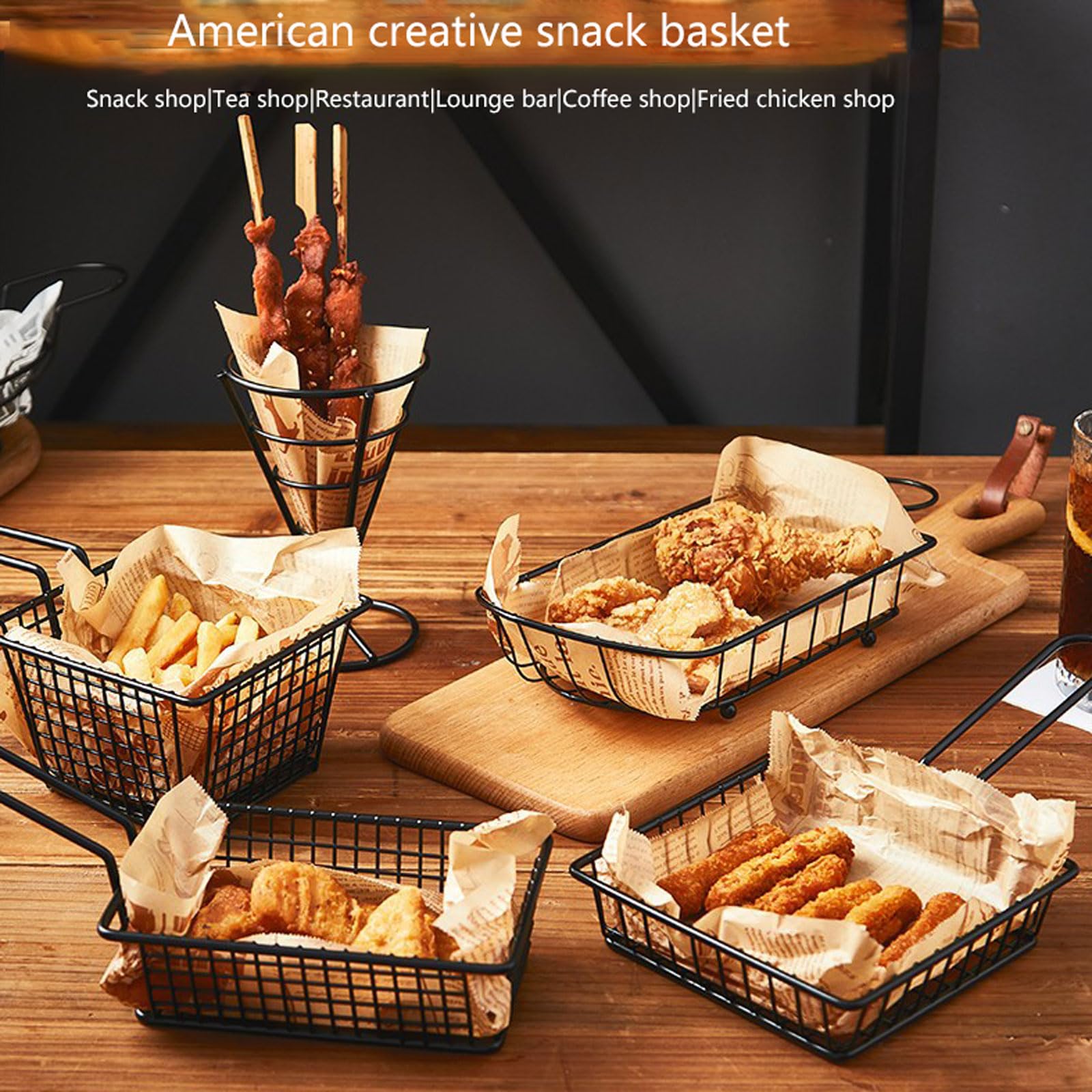 Amazon｜鉄製フライドポテトバスケット、フライドポテト