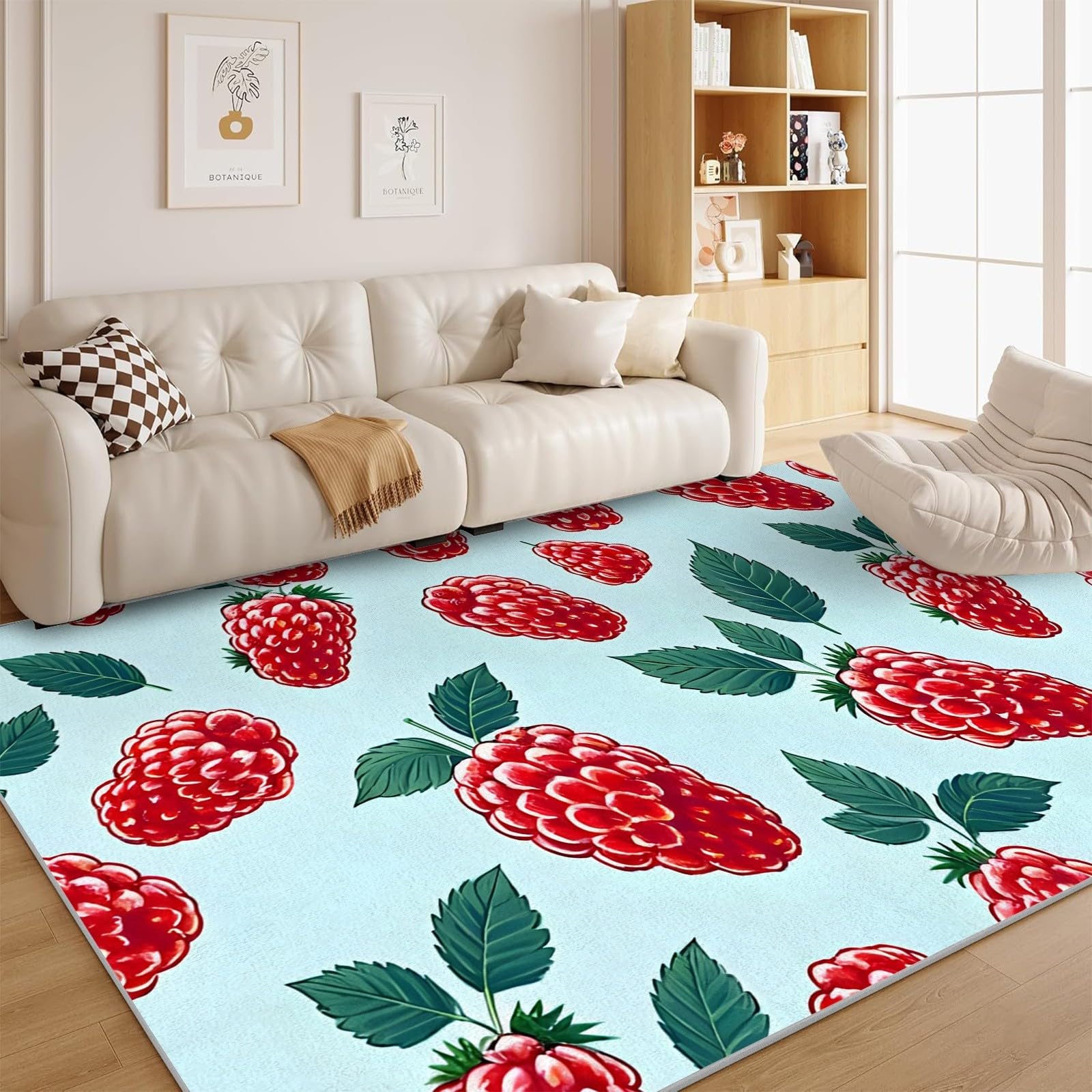 Tapis Salon 180x240 cm Fruits Fraise pour un entretien facile et zéro tache dans la chambre