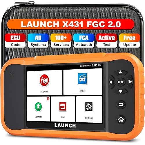 LAUNCH X431 Creader Elite 2.0 FGC OBD2 Scanner,ECU Code, Bi-Directional Scan Tool for Ford, for GM, for Chrysler,100+ Reset, Full System Diagnose, FCA AUTOAUTH, AUTOVIN, Lifetime Free Update