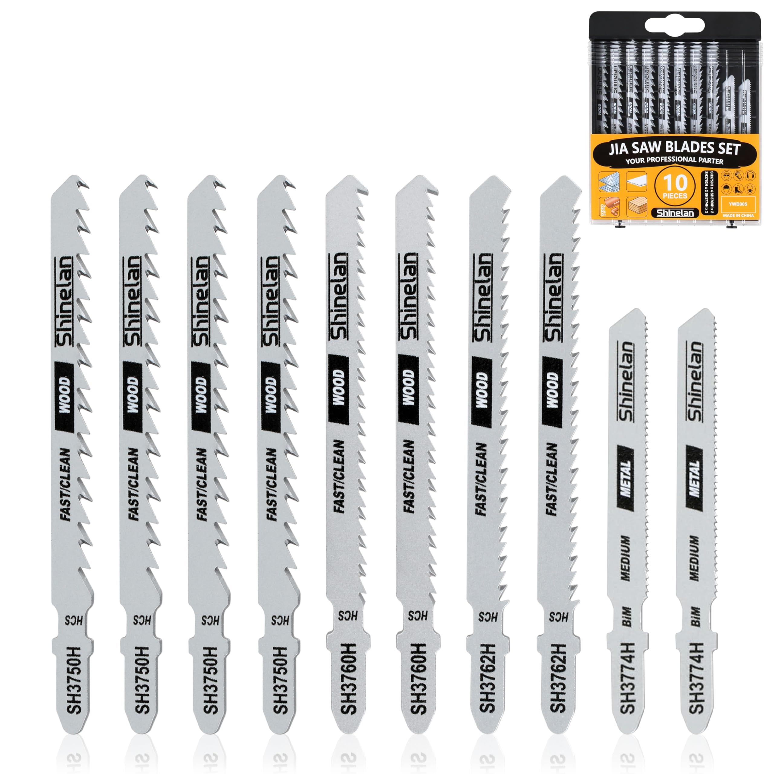 Juego de cuchillas de sierra de calar con mango en T DW3741C para DEWALT sawzall juego de 10 piezas