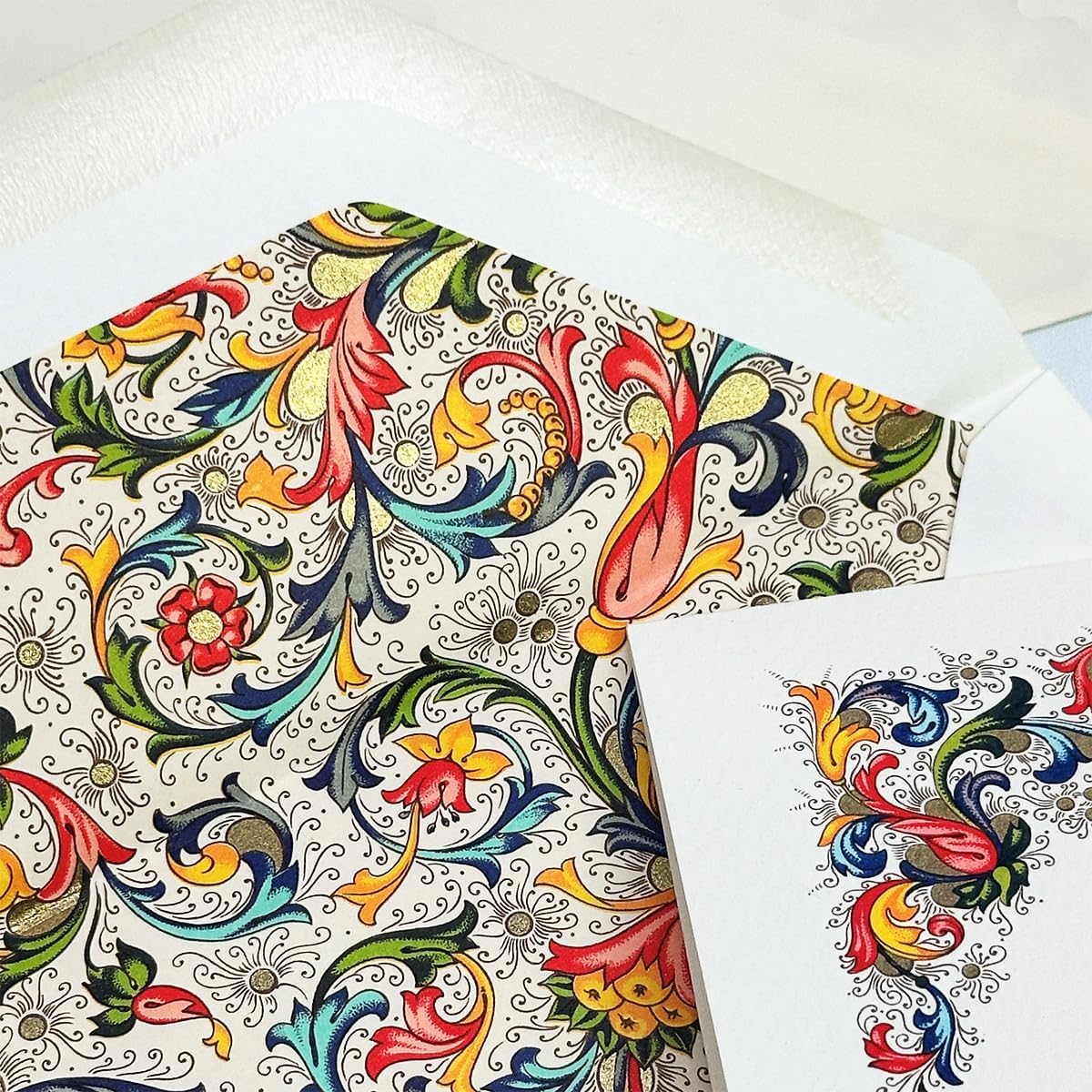 Florentia Boxed Stationery Set Made In Italy by Rossi - 10 Sheets & 10 lined envelopes