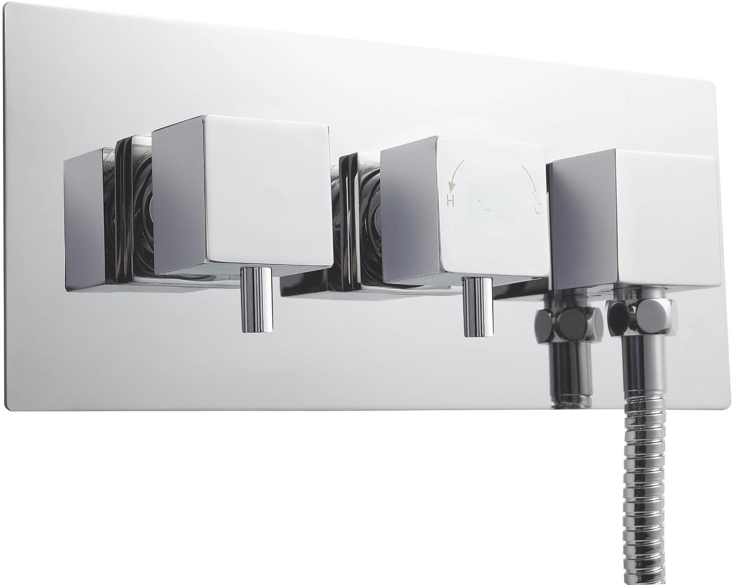 Ultra A3077 Volt Thermostatic Twin Valve with Diverter and Outlet - Chrome