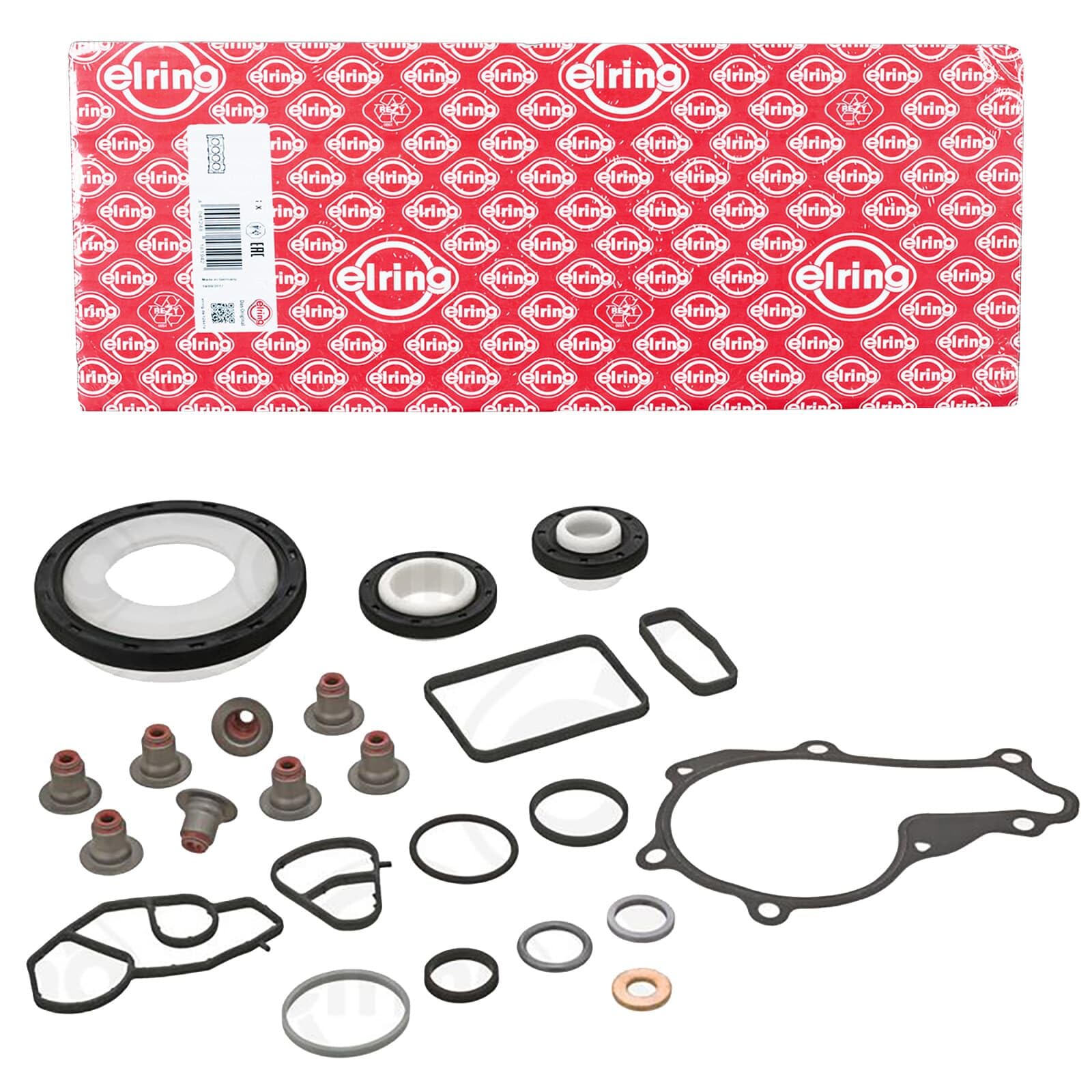 ELRING 726.090 Kit guarnizioni motore con guarnizione tenuta stelo valvola con paraolio-albero a gomiti senza guarnizione testata senza guarnizione cappa testa del cilindro senza guarnizione(i) | Compatibile con: CITROËN C1, C2, C2 ENTERPRISE, C3 I, C3 II