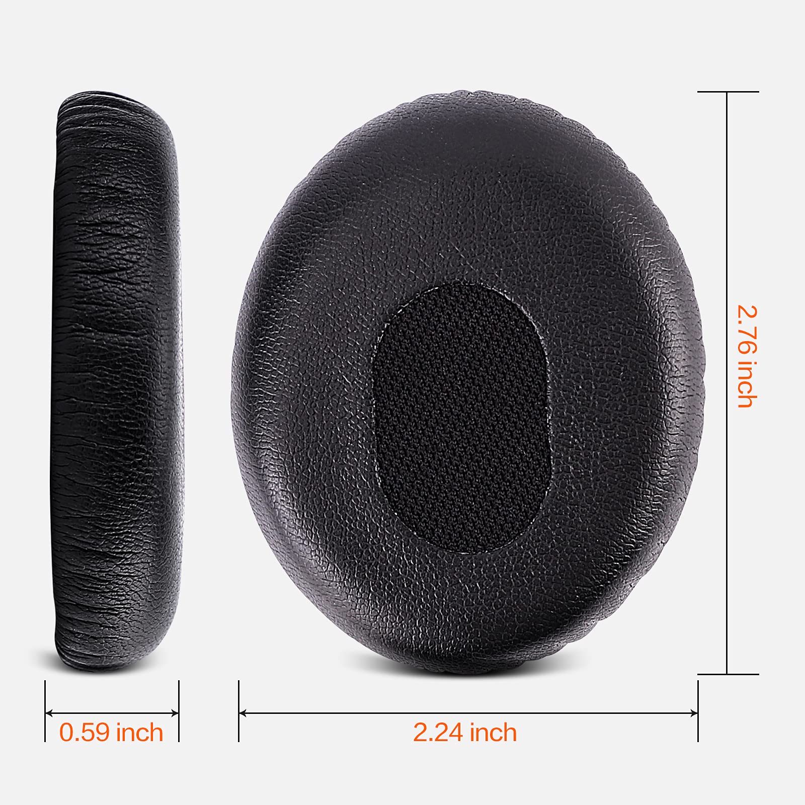 Replacement Leather Ear Pads For Bose AE1 Triport TP-1 & TP-1A Headphones - Black, Soft Foam