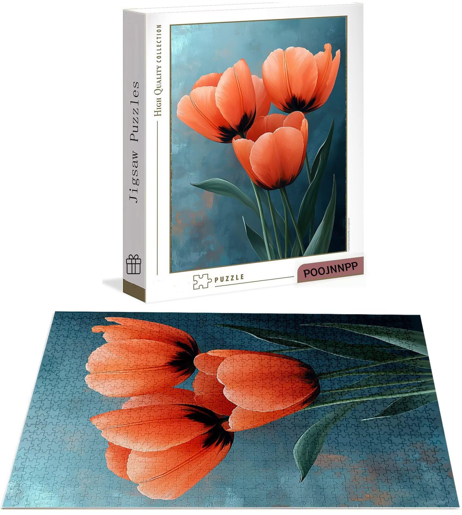 Puzzle 4000 Pezzi per Adulti Ragazzi, 3 4 5 Anni Puzzle Tulipano 6 7 8 Anni Giochi Educativi Sostenibili Con Motivi Per Adulti Da Gioco in Legno Di Alta Qualità Jigsaw Fiore per Gioco Familiare B-4651