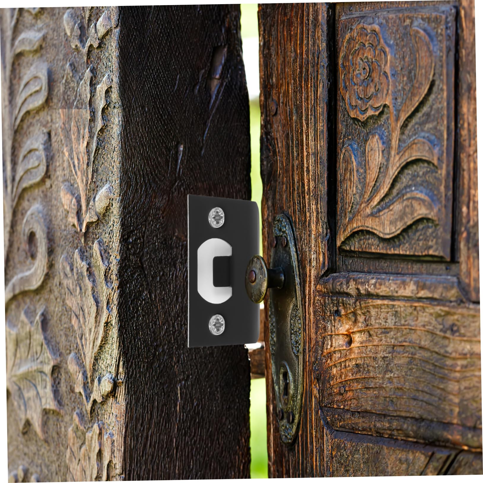 STOBOK 16ensembles Plaque De Renfort Pour Serrure De Porte Kit Installation Renforcé Pour Pênes Et Gâches De Porte Compatible Systèmes De Verrouillage Avec Vis Et Scellé