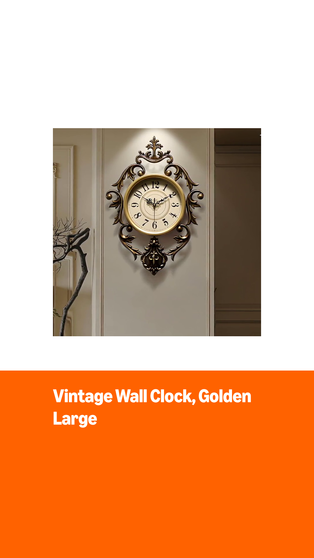 Amazon.com: Vintage Large Wall Clocks with Glass Cover, European