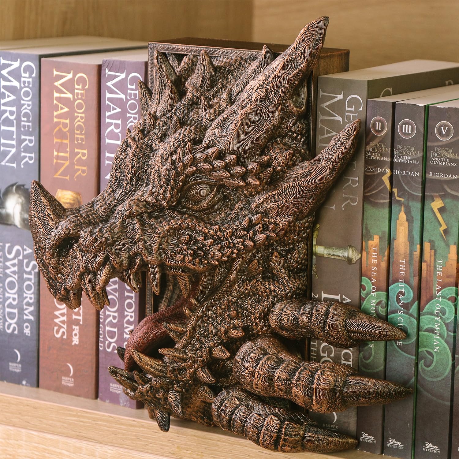 Amazon.com: Dragon Book Nook 3D Printed, Fantasy Horror Book Shelf