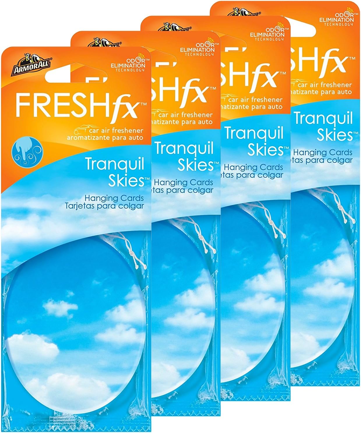 Armor AllFRESHfx Car Air Freshener Hanging Card, 12-Count (4 Packs, Tranquil Skies)