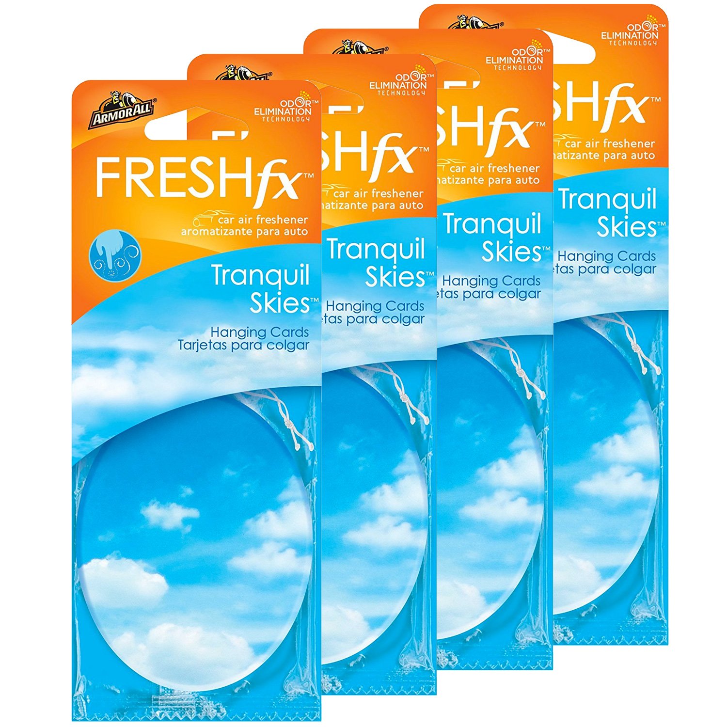 Armor AllFRESHfx Car Air Freshener Hanging Card, 12-Count (4 Packs, Tranquil Skies)