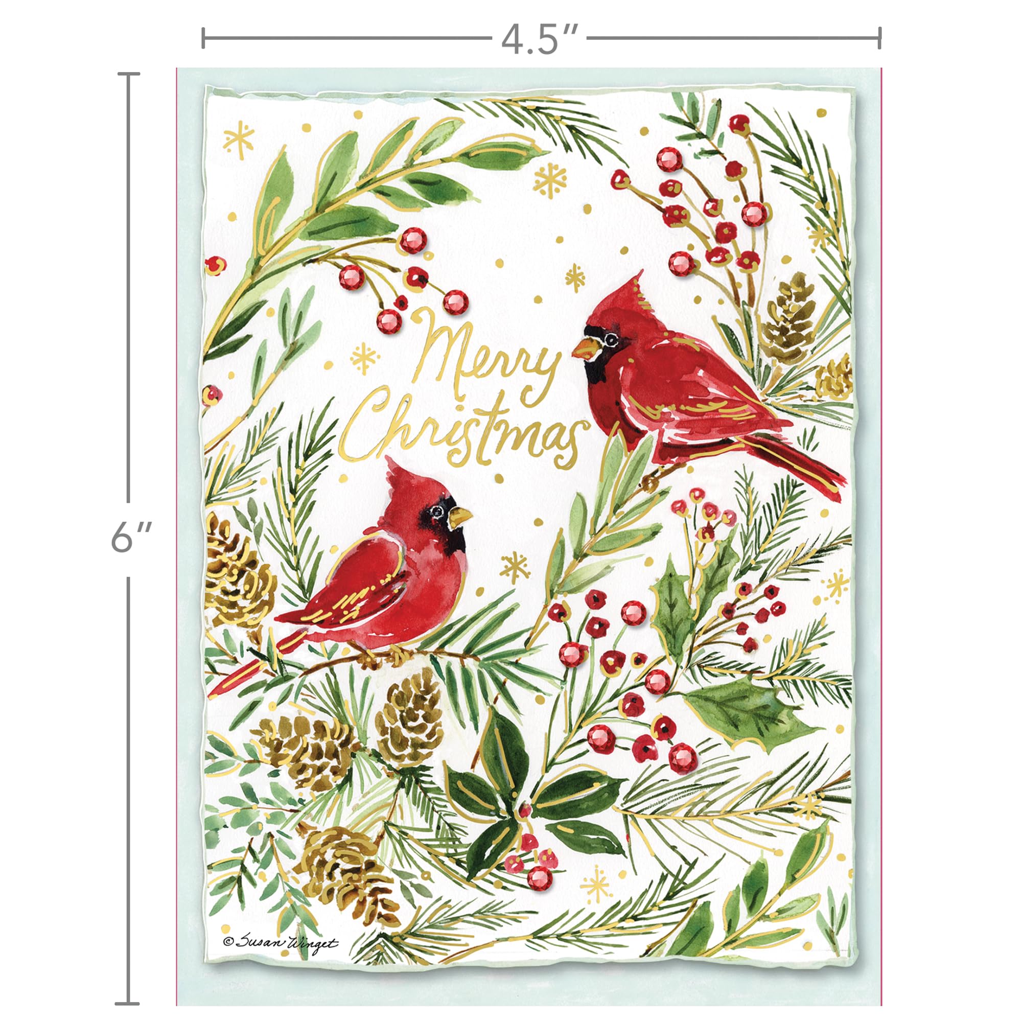 Amazon.com: Lang, Cardinals Luxe Christmas Cards : Office Products