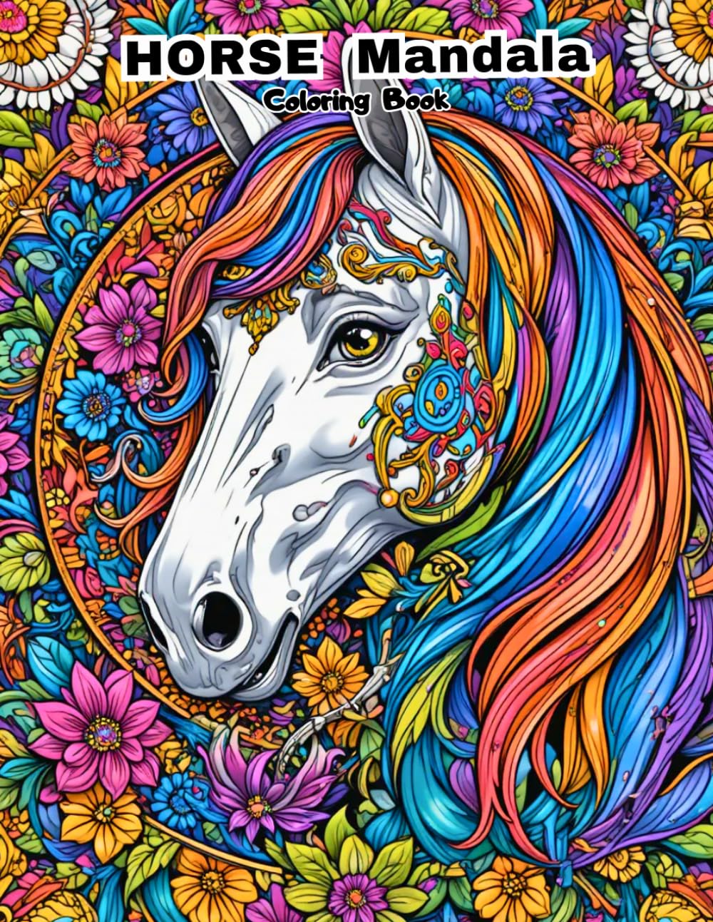 THE HORSE LOVER'S MANDALA COLORING BOOK: 50 BEAUTIFUL AND INTRICATE DESIGNS FOR STRESS RELIEF AND ART THERAPY