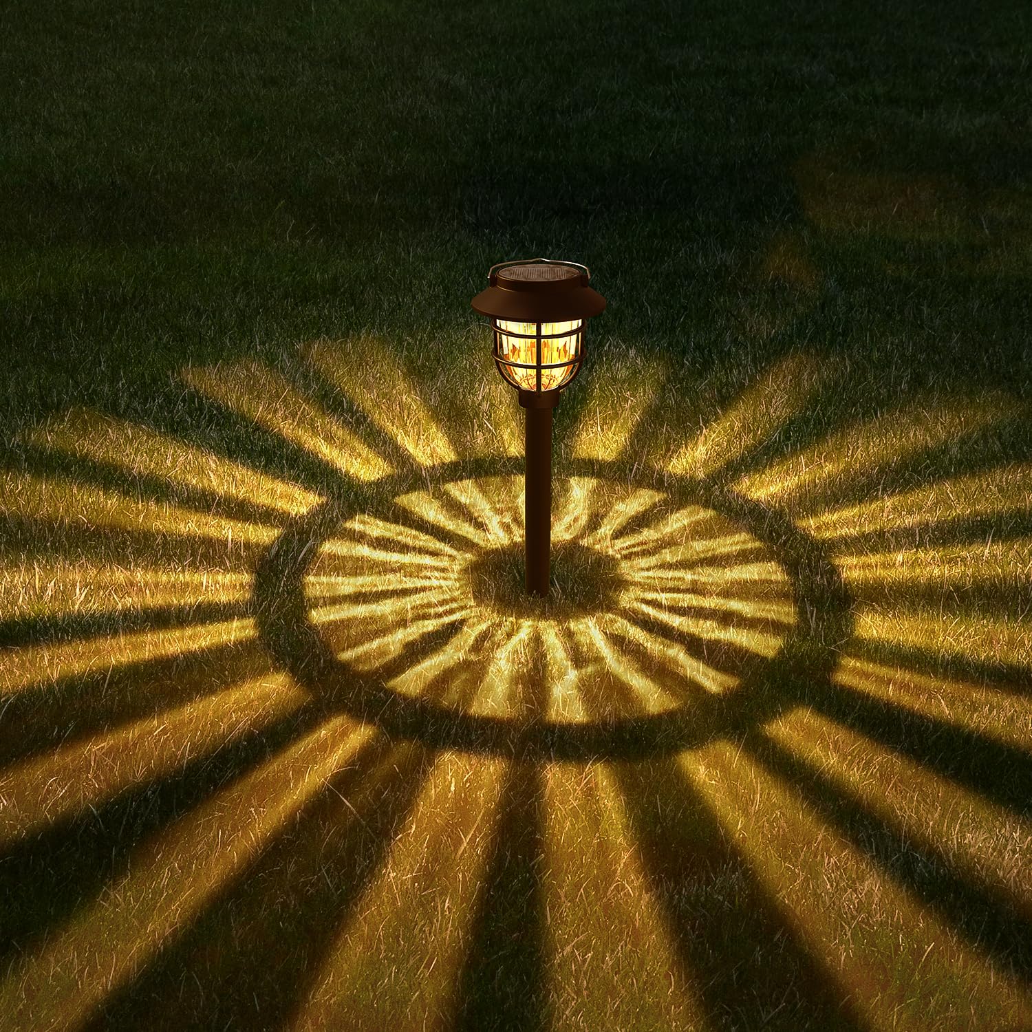 Solarleuchten für den Außenbereich, wasserdicht, helle Solar-Gartenleuchten mit 3000 K warmem LED-Licht, Solar-Hoflichter, Landschaftsbeleuchtung für Hof, Rasen, Gehweg, Auffahrt, 10 Stück