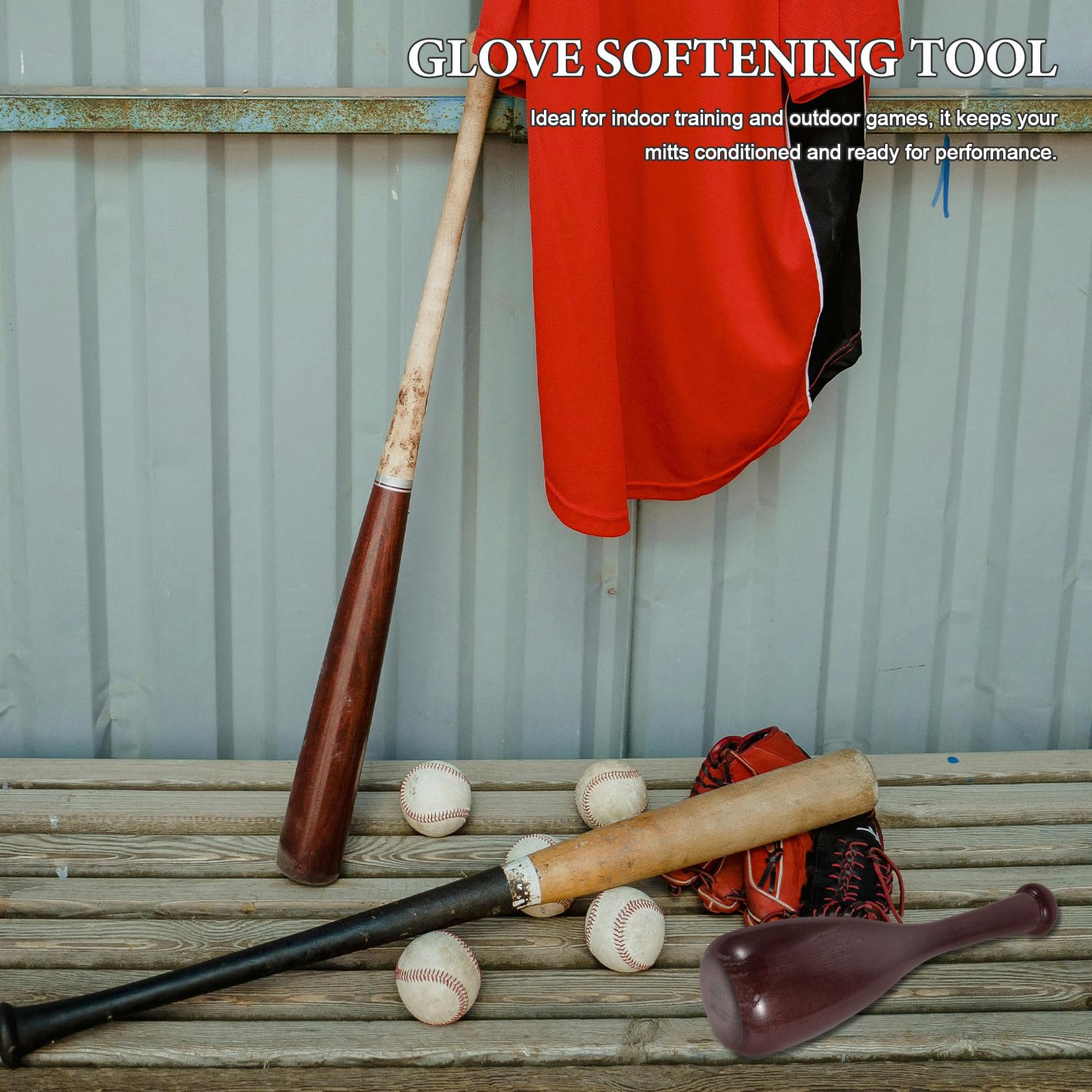 FUOYLOO Maillet de rodage pour de Softball - Outil en Bois pour Modeler et assouplir Les de Baseball - Maillet de façonnage Ergonomique
