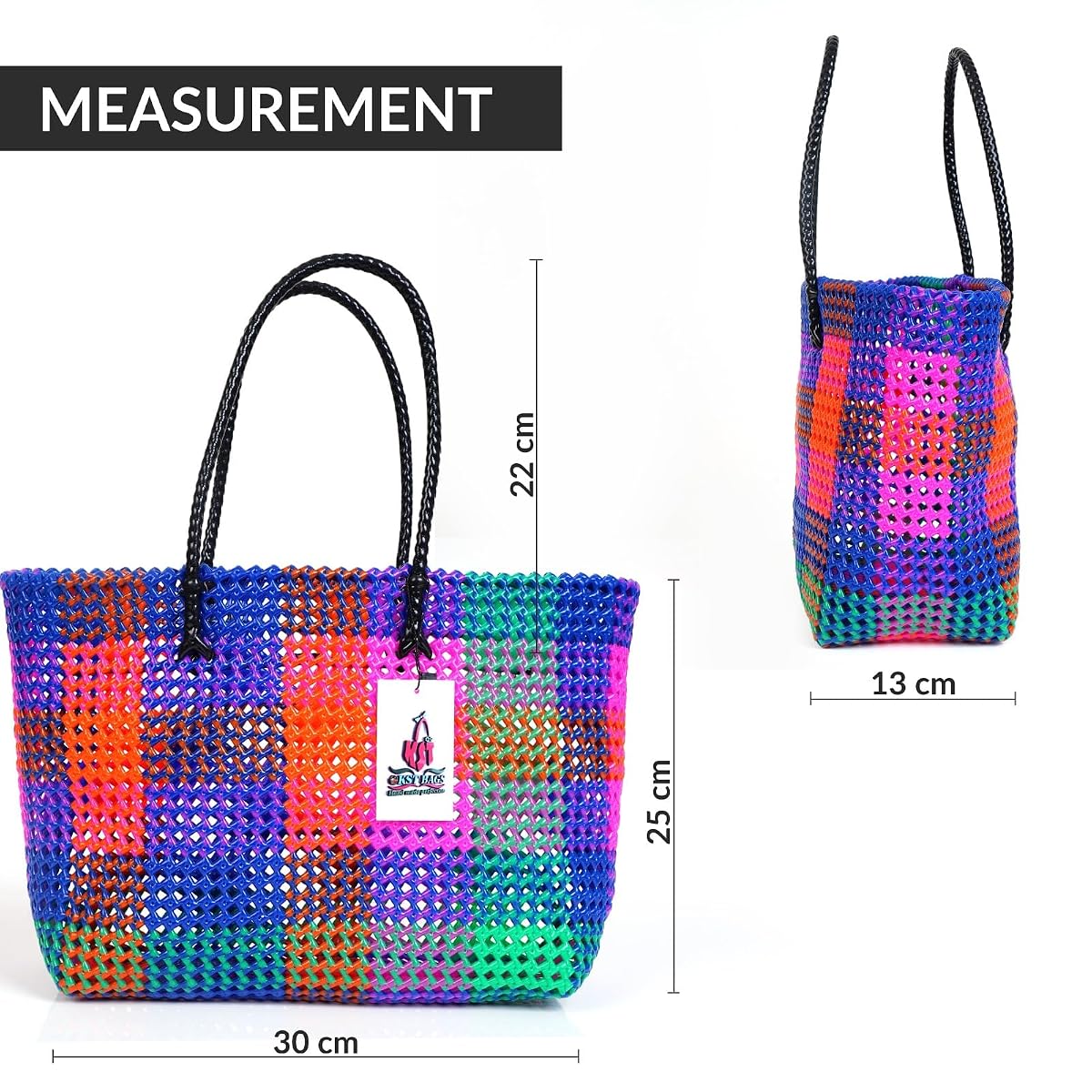 KST Bags/Hand-Made Plastic Wire Koodai Basket/Durable & Long-Lasting Tote Bag