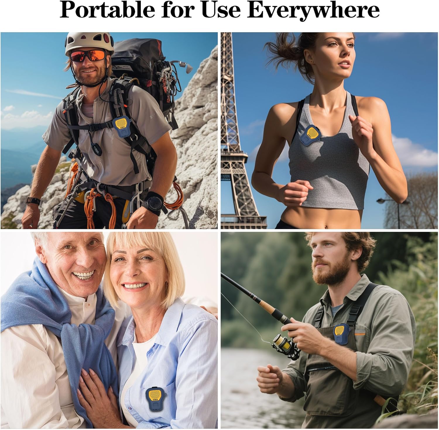 Silicone Case for DEWALT Wearable Bluetooth Speaker Case Cover, Small Lightweight Anti-Scratch Portable for Speaker Dewalt Case with Carabiner Accessories Set(Dark Blue) - Image 6