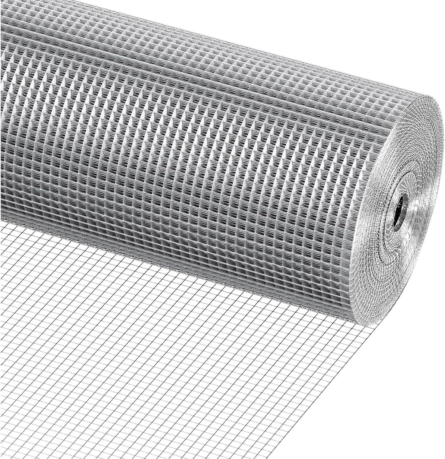 1/2 Inch Metal Hardware Cloth, Gauge Square Chicken Wire Roll Mesh, Garden Chicken Cage Poultry Wire Netting, Poultry Mesh Fence Easy to Cut(1mx8m(39inx26.2ft))