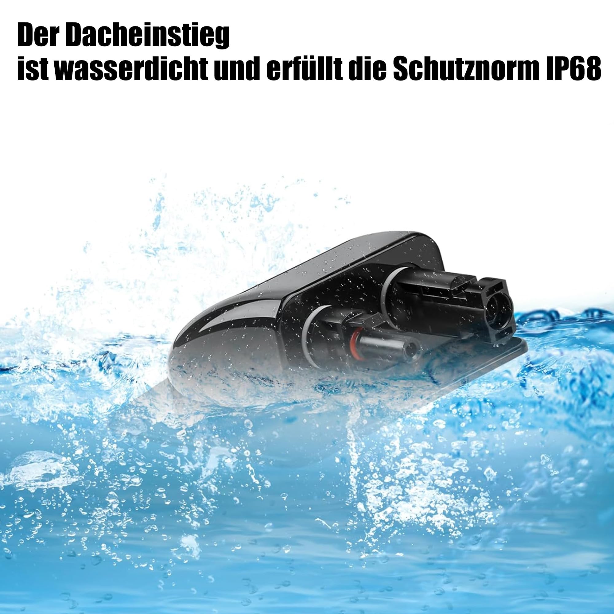 Dachdurchführung Solar Wohnmobil ABS Wasserdicht: Wasserdichte Kabelbox mit 10Ft 10AWG PV-Solarkabel für Wohnmobil Boot Caravan Camping zum sicheren Verlegen von Solarmodulen für Reisende