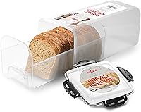 Tafura Airtight Bread Storage Container with Pull-Out Tray - BPA-Free Bread Box Keeper for Loaves, Freezer Safe