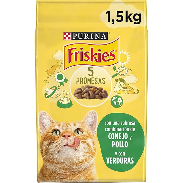 Friskies Pienso pienso gato Adulto Pollo 6x1,5 kg