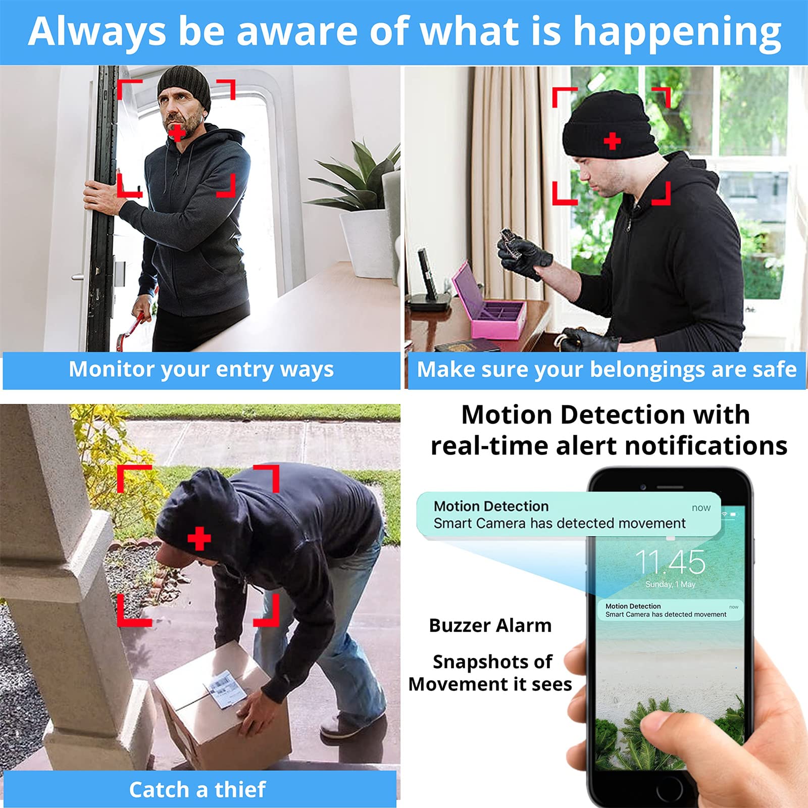 Caméra De Sécurité À Ampoule, 360° E27 Caméra De Surveillance sans Fil Ampoule 1080P 5G WiFi Vision Nocturne Suivi Humain Automatique Moniteur De Sécurité Audio Bidirectionnel,64g