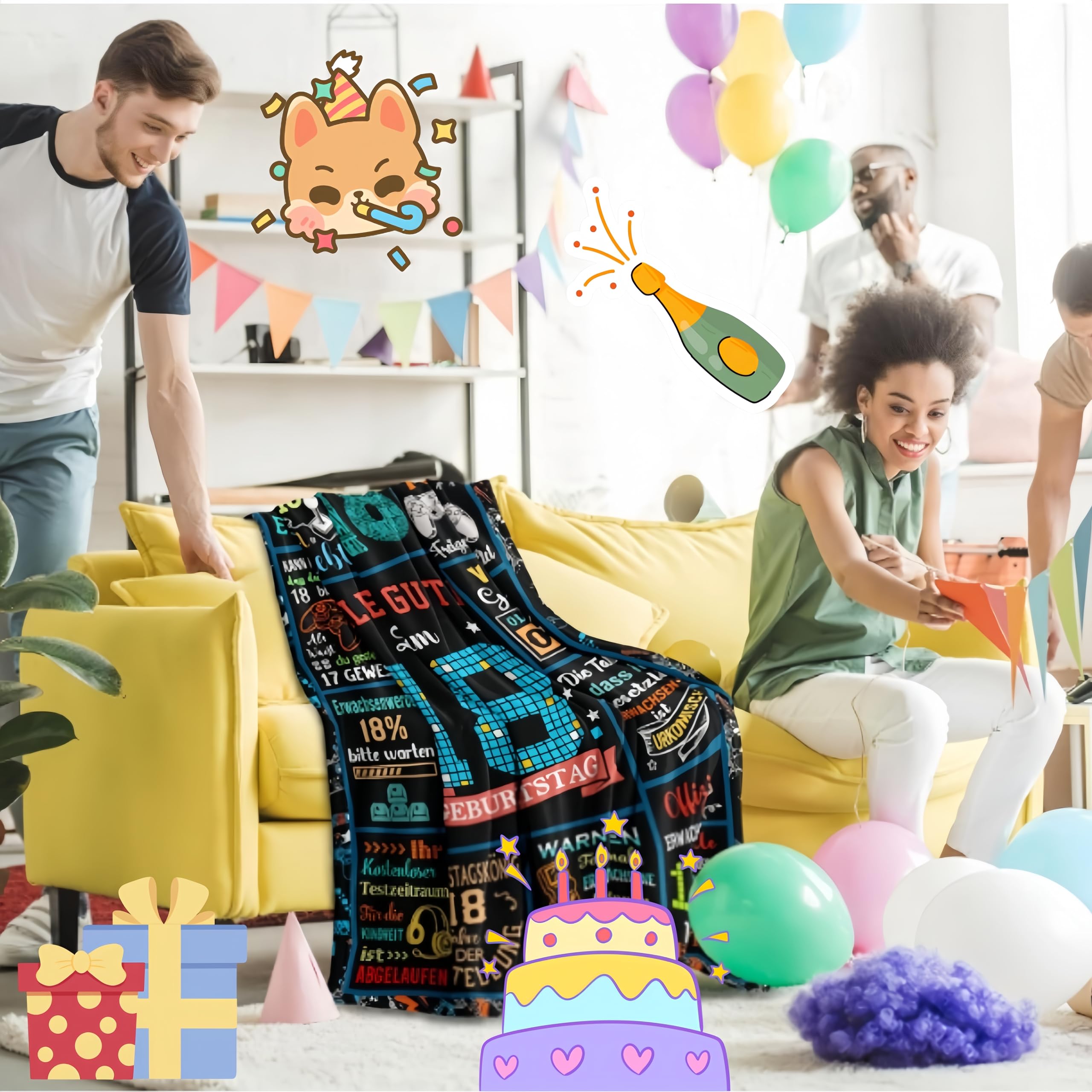 Coperta per 18° compleanno, regalo per uomo, regalo per il 18