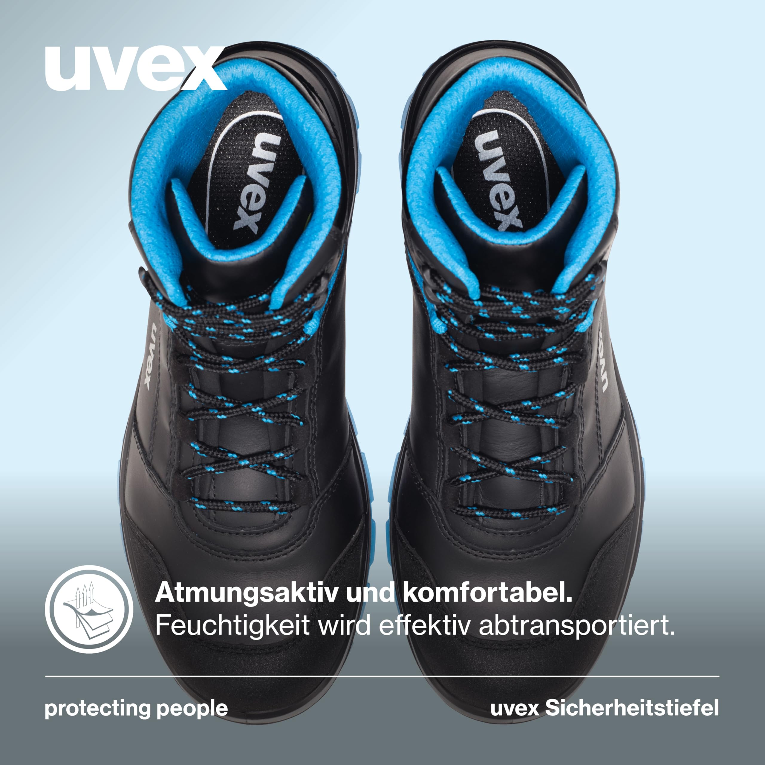 Uvex 2 xenova Sicherheitsstiefel S3 SRC, Schnürstiefel, Arbeitsschuhe für Herren, Schwarz/Grün