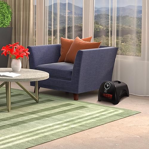 Miniatura 22 de Heat Storm Mojave - Calentador infrarrojo portátil ultraligero para interiores, 1500 vatios, termostato integrado y sensor de sobrecalentamiento