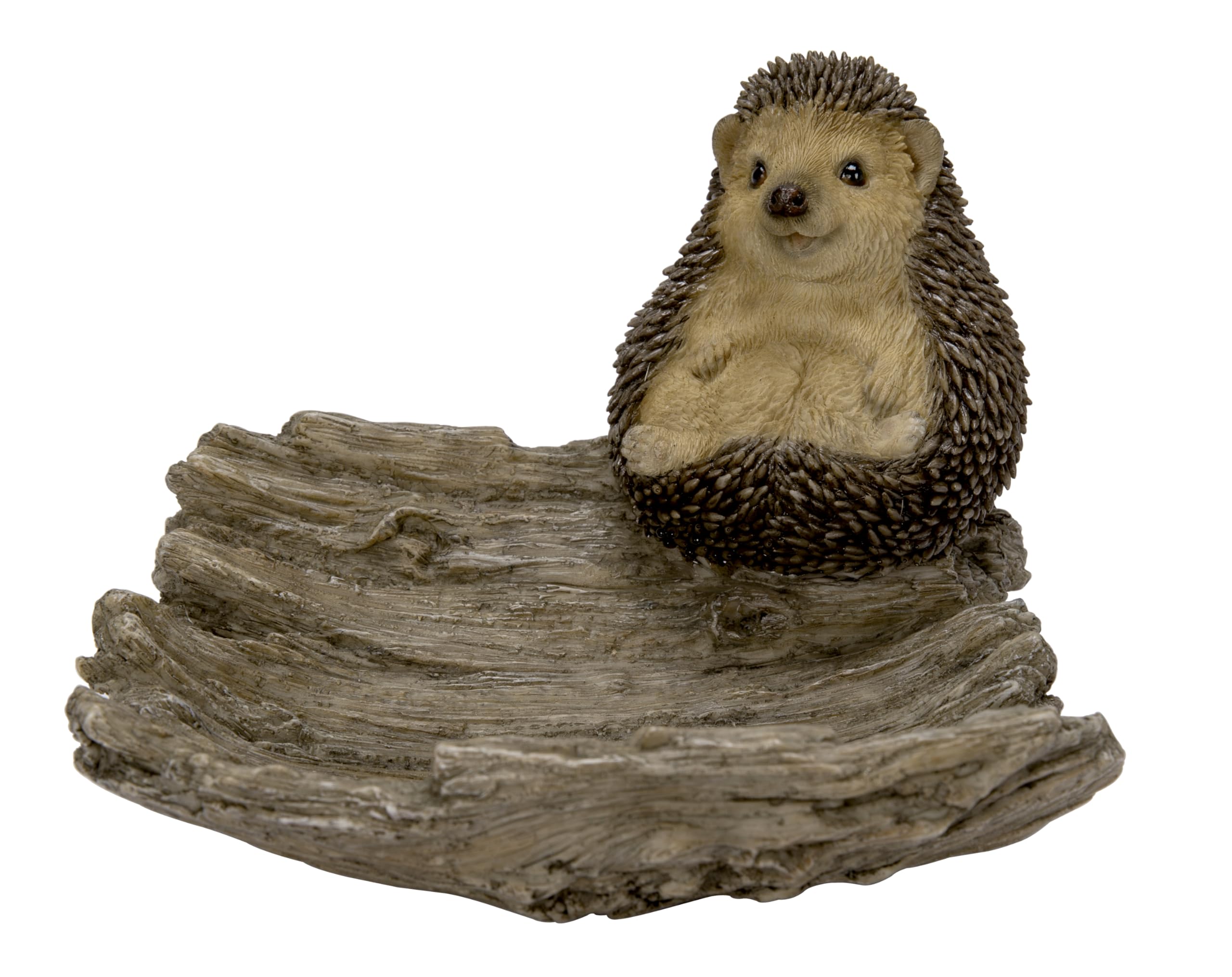 Vivid Arts - Hedgehog on Driftwood - Garden Decor - Indoor & Outdoor