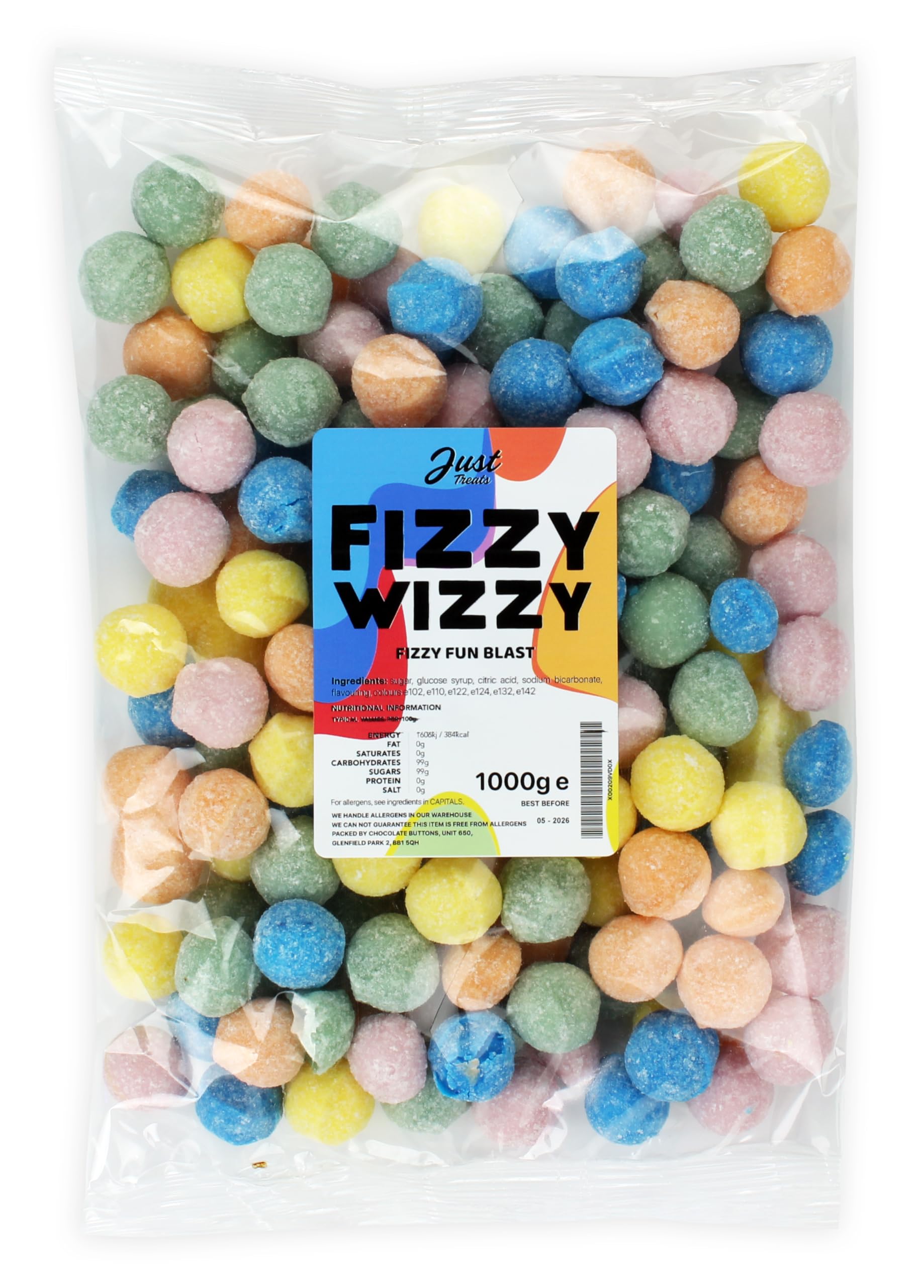 Just Treats Just Treats Fizzy Wizzy (Fizz Bombs) 1kg Party Bag