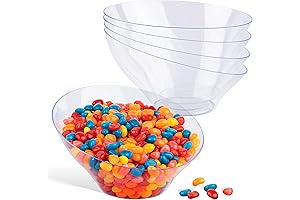 Clear Plastic Serving Bowls (4 Pack): Perfect Candy Display and Snack Storage Solution!