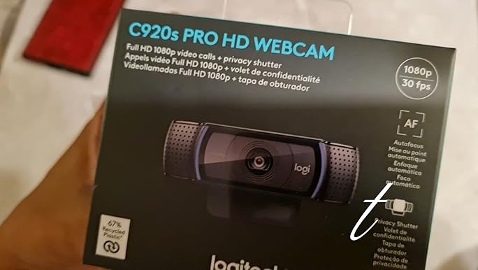 Amazon.com: Logitech C920S HD Pro Webcam, Full HD 1080p