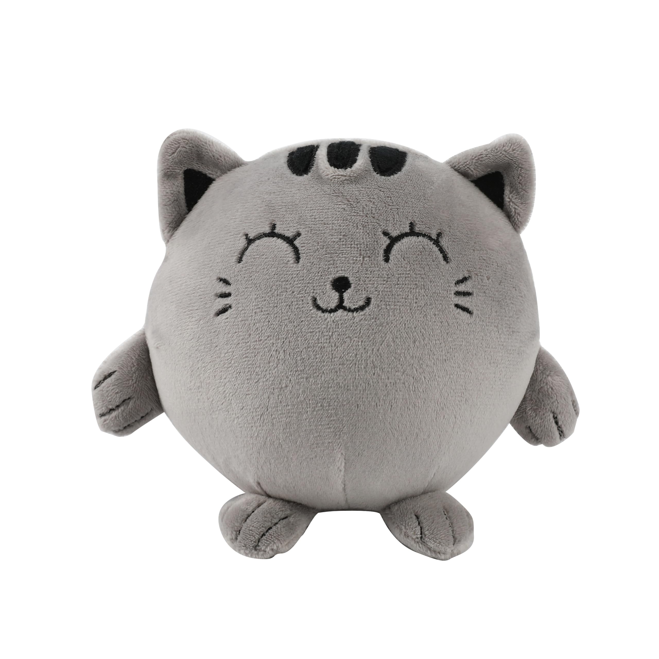 I-TOTAL® - Squishy Soft Memory Foam Pillow 14 cm Diameter, Squishy Pillow Ideal as a Gift (GREY CAT), Standard