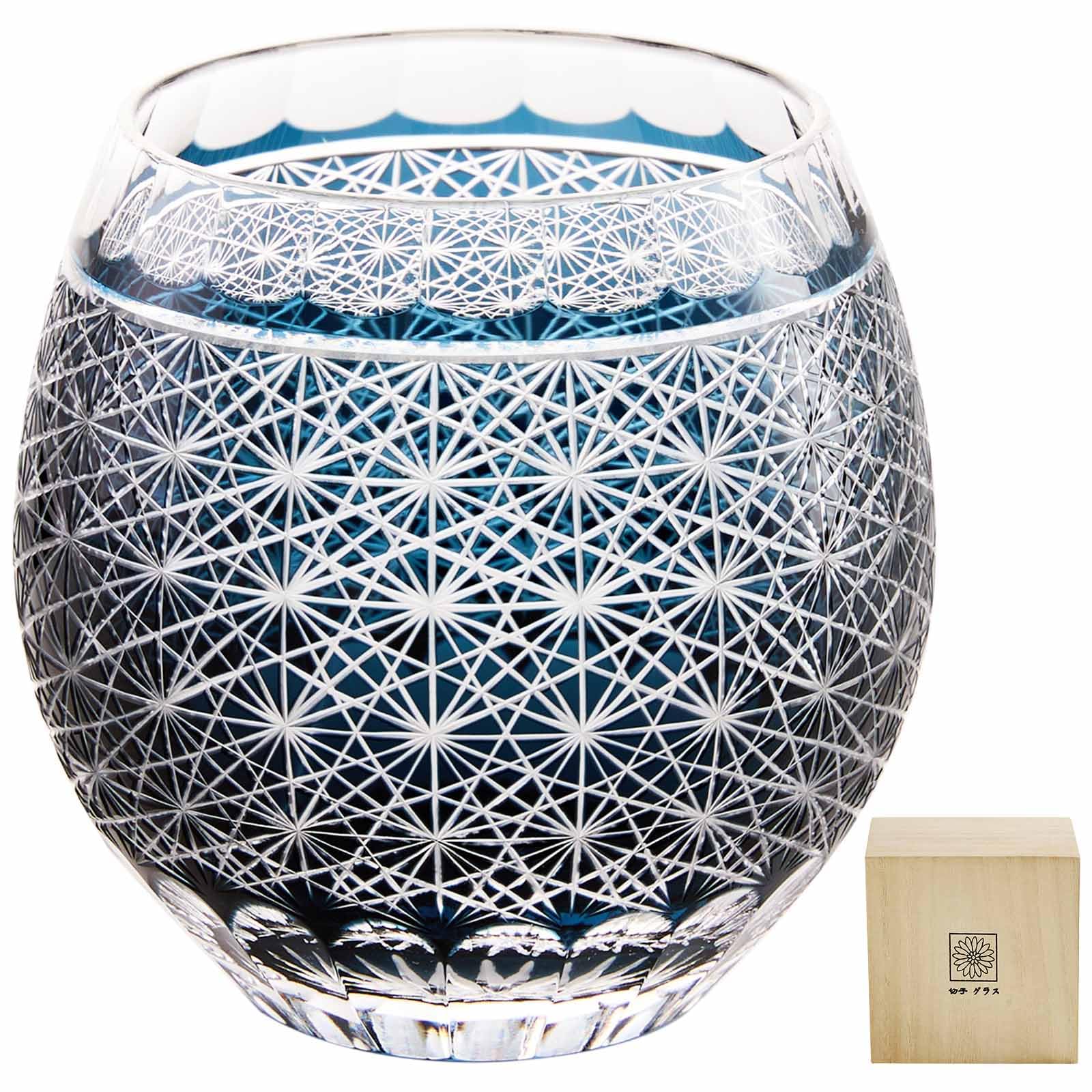 Chrysanthemum Cut Glass Rock Glass Set