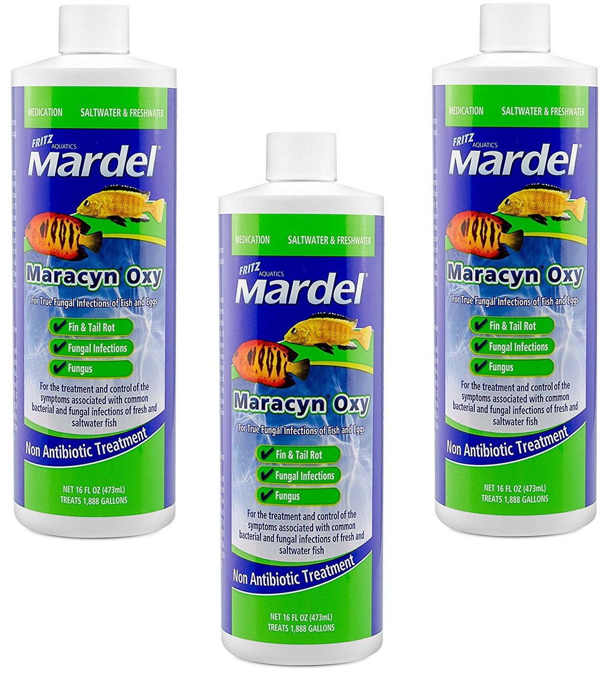 Fritz Aquatics (3 Pack) Mardel Maracyn Oxy Treats, 16-Ounce