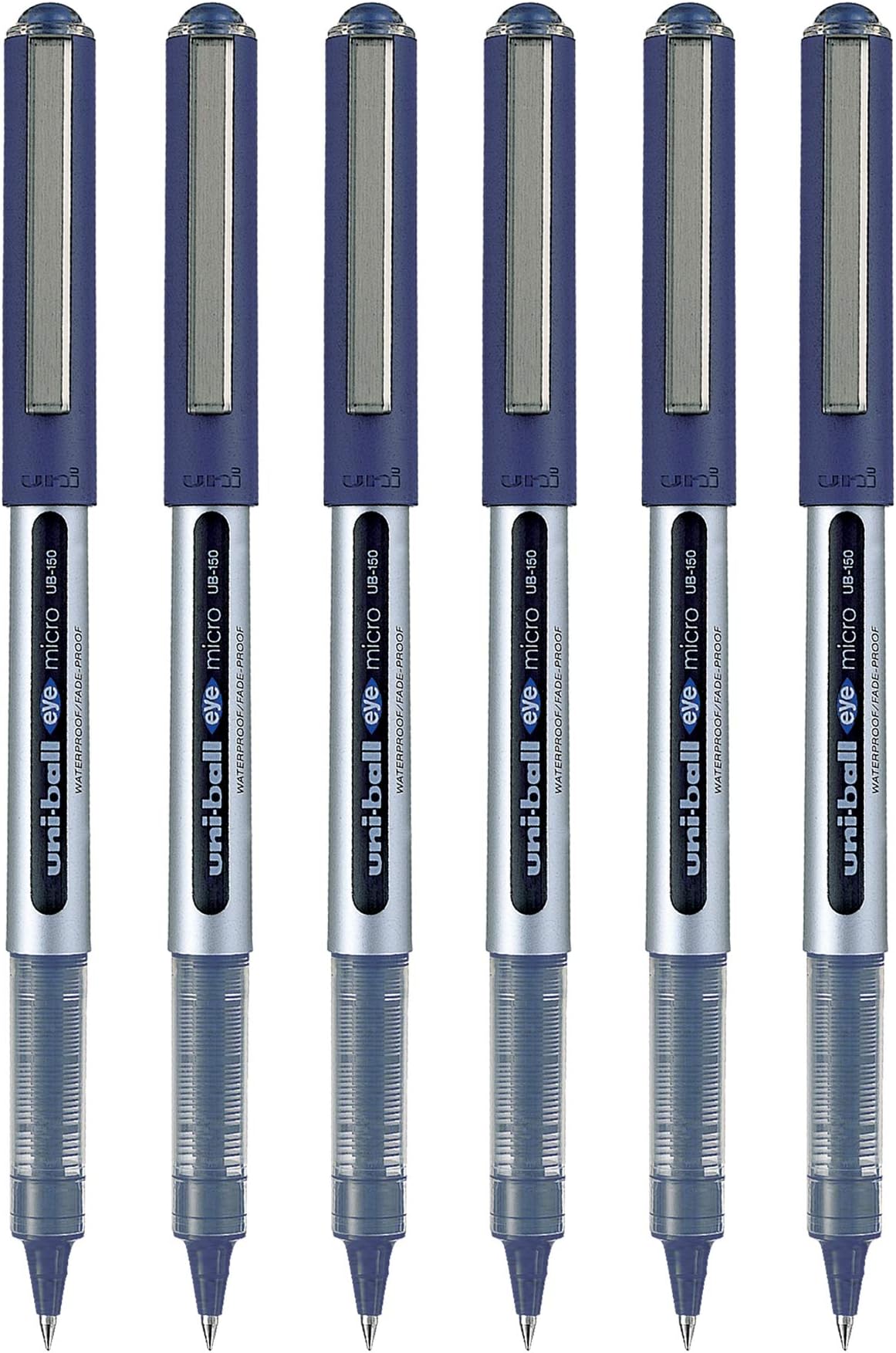 Eye UB150 0.5mm Roller Ball Pen | Blue Ink (Pack of 6)