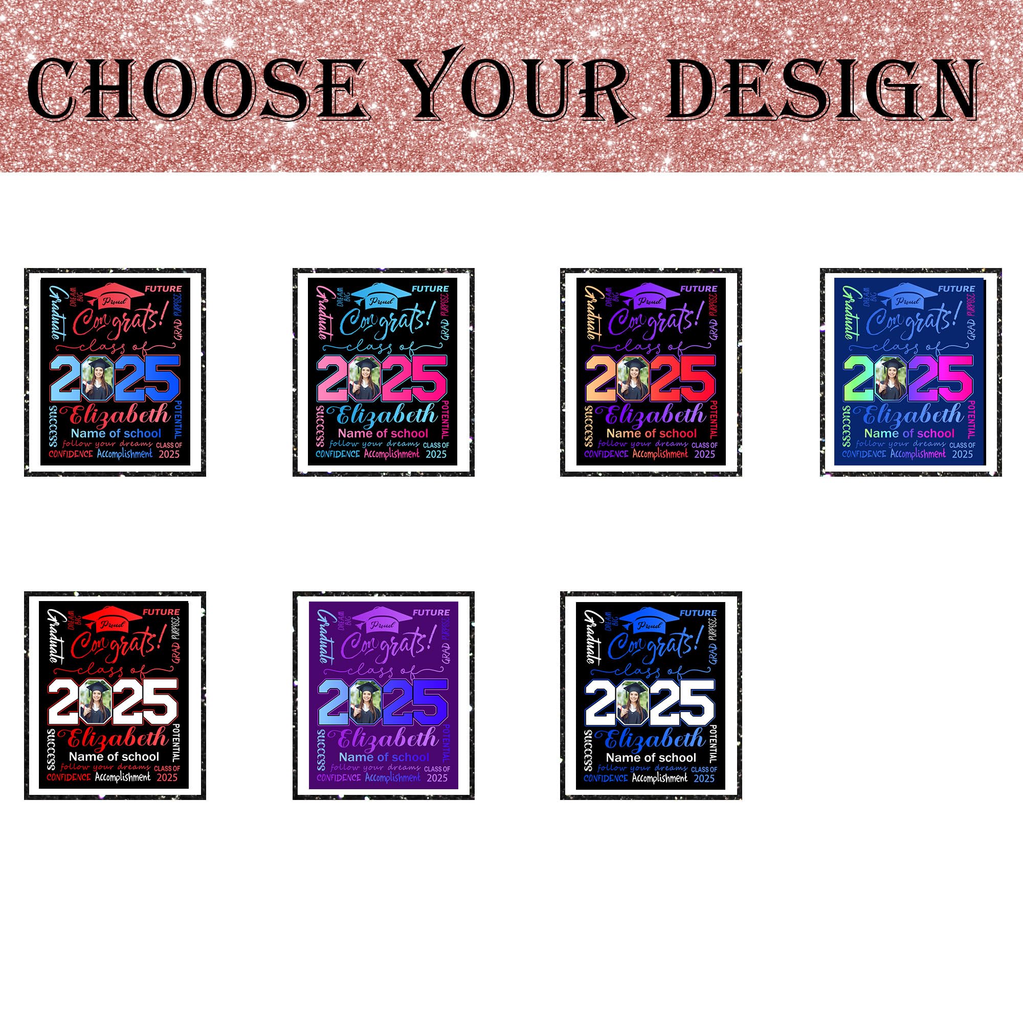 Newcos Customized 2025 Grad Congrats Blanket with Name Custom Picture Congrats Blanket for Granddaughter Personalized Bed Sofa Decor Blankets for Him Her Graduates Decor Blankets