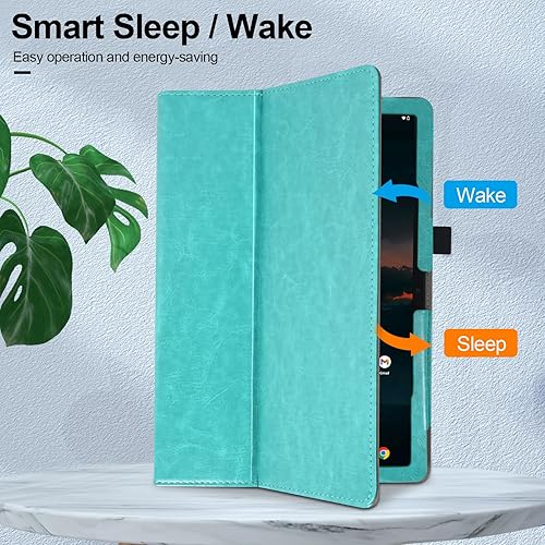 Miniatura 2 de RSAquar Funda para T-Mobile Revvl Tab 5G 2023 lanzada, funda de poliuretano premium con encendido automático, correa de mano y soporte plegable,